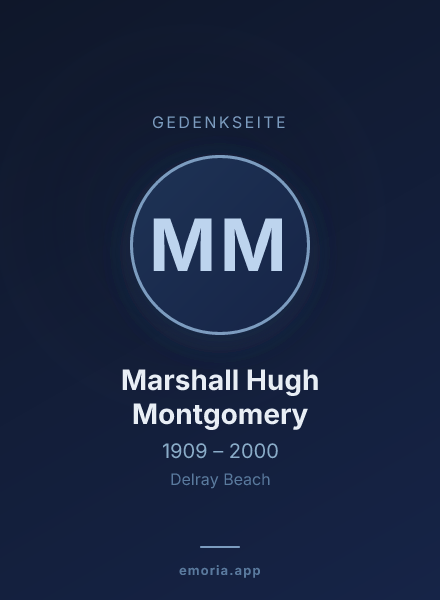 Gedenkportrait von Marshall Hugh Montgomery