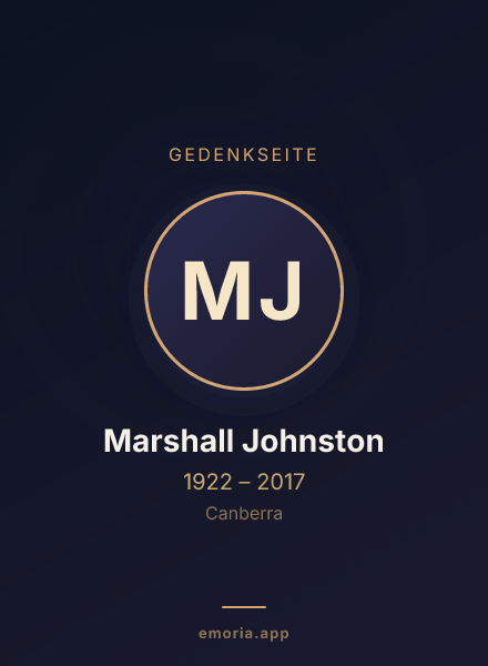 Gedenkportrait von Marshall Johnston