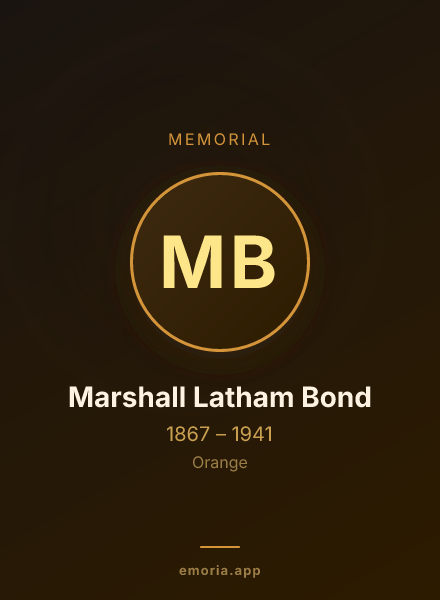 Memorial portrait of Marshall Latham Bond