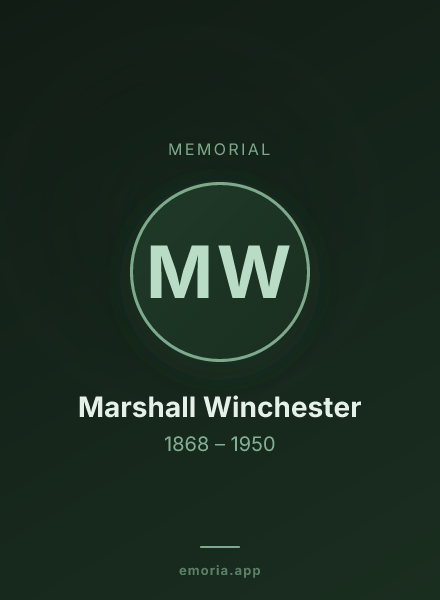 Memorial portrait of Marshall Winchester