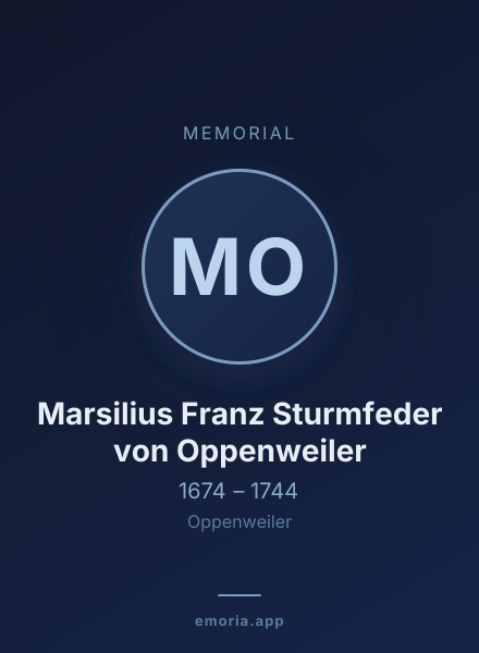 Memorial portrait of Marsilius Franz Sturmfeder von Oppenweiler