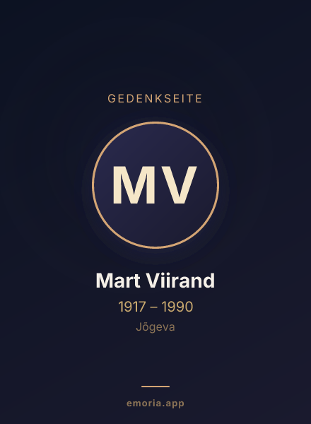 Gedenkportrait von Mart Viirand