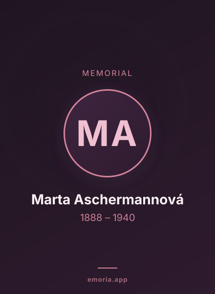 Memorial portrait of Marta Aschermannová