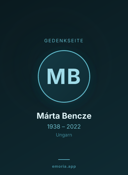 Gedenkportrait von Márta Bencze
