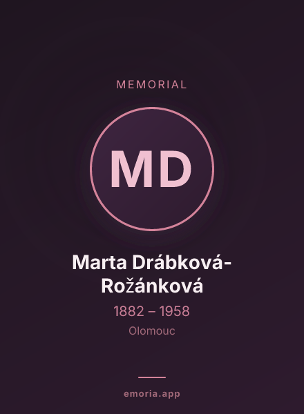 Memorial portrait of Marta Drábková-Rožánková