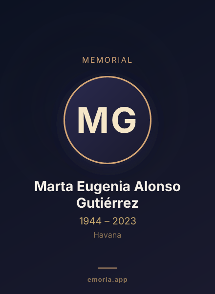 Memorial portrait of Marta Eugenia Alonso Gutiérrez
