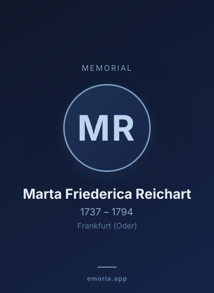 Memorial portrait of Marta Friederica Reichart