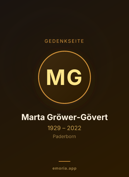 Gedenkportrait von Marta Gröwer-Gövert