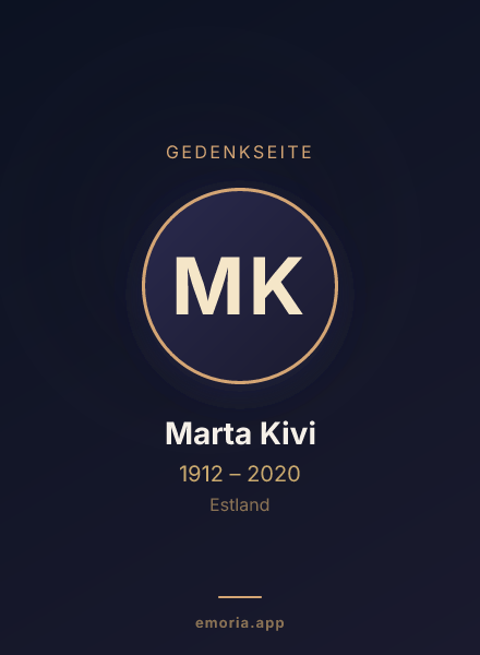Gedenkportrait von Marta Kivi