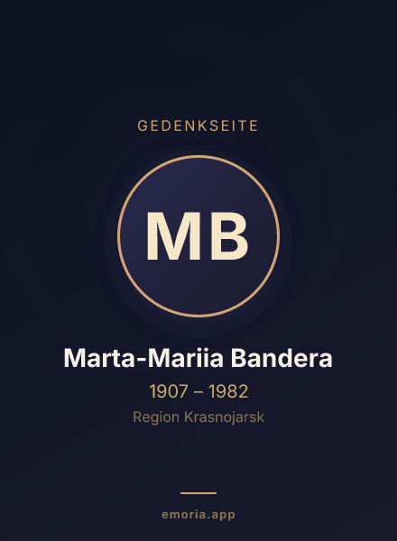 Gedenkportrait von Marta-Mariia Bandera