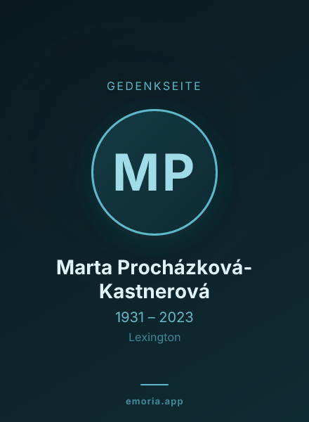 Gedenkportrait von Marta Procházková-Kastnerová