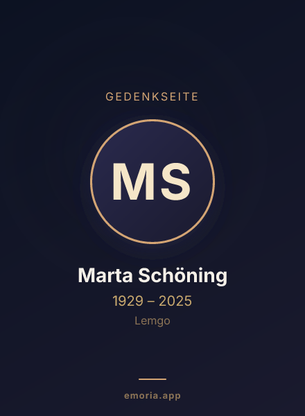 Gedenkportrait von Marta Schöning