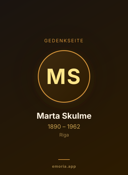 Gedenkportrait von Marta Skulme