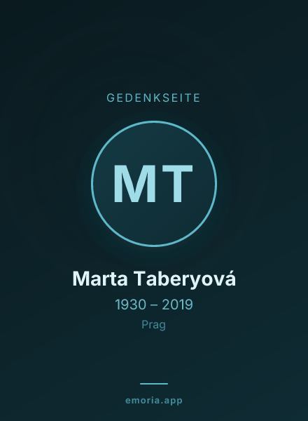 Gedenkportrait von Marta Taberyová