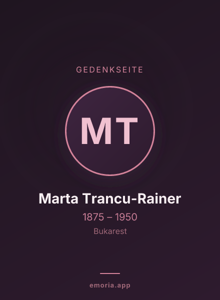 Gedenkportrait von Marta Trancu-Rainer