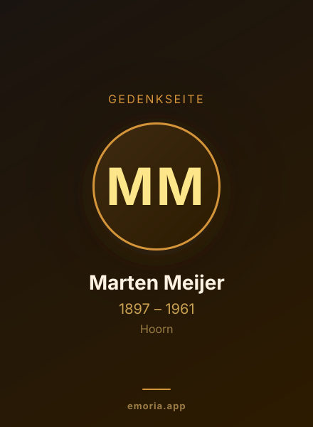 Gedenkportrait von Marten Meijer
