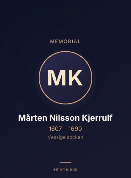 Memorial portrait of Mårten Nilsson Kjerrulf