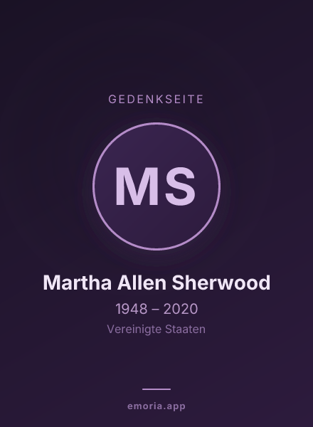 Gedenkportrait von Martha Allen Sherwood