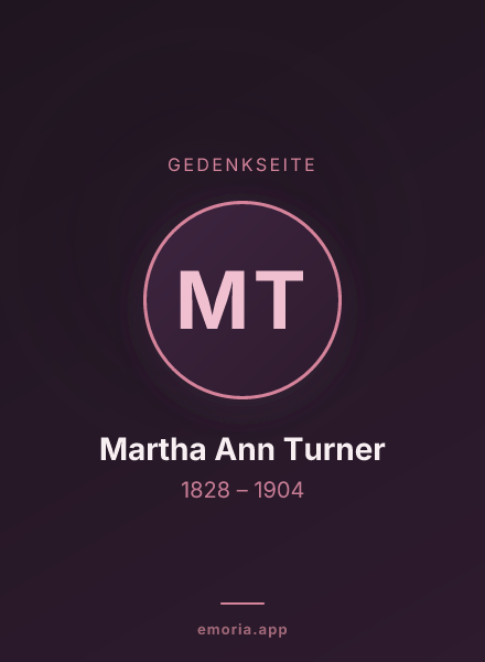 Gedenkportrait von Martha Ann Turner
