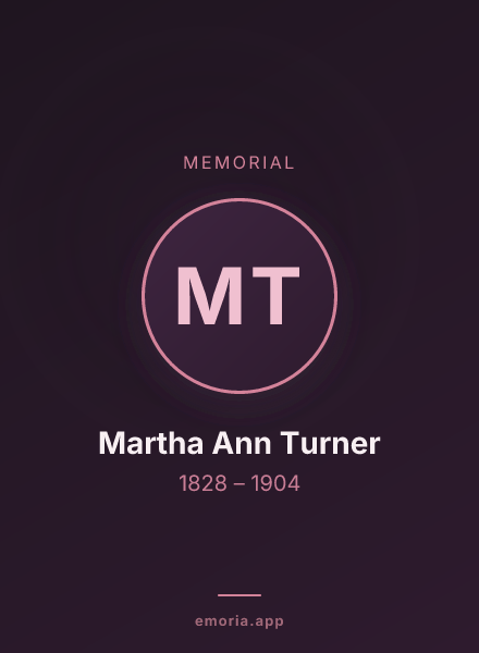 Memorial portrait of Martha Ann Turner