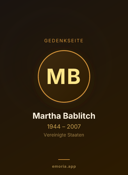 Gedenkportrait von Martha Bablitch