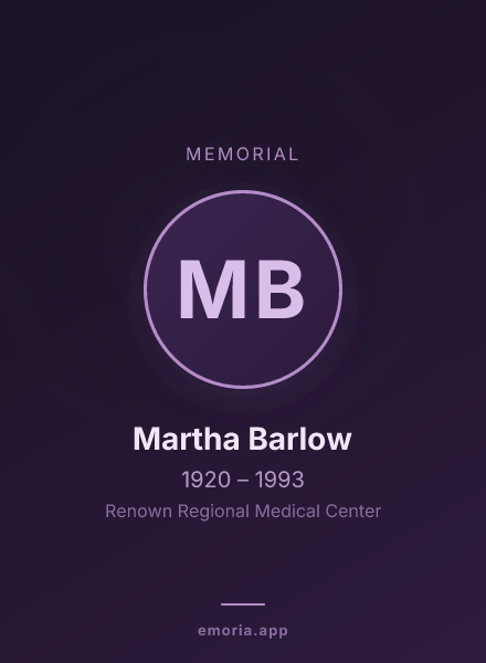 Memorial portrait of Martha Barlow