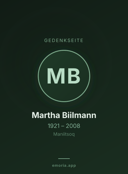 Gedenkportrait von Martha Biilmann