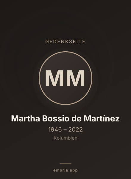 Gedenkportrait von Martha Bossio de Martínez