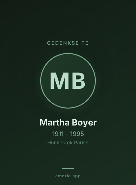 Gedenkportrait von Martha Boyer