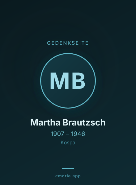 Gedenkportrait von Martha Brautzsch