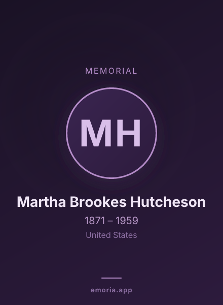 Memorial portrait of Martha Brookes Hutcheson