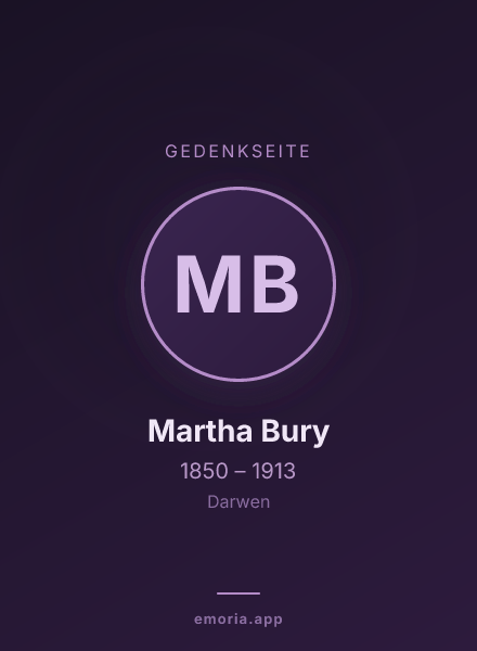 Gedenkportrait von Martha Bury