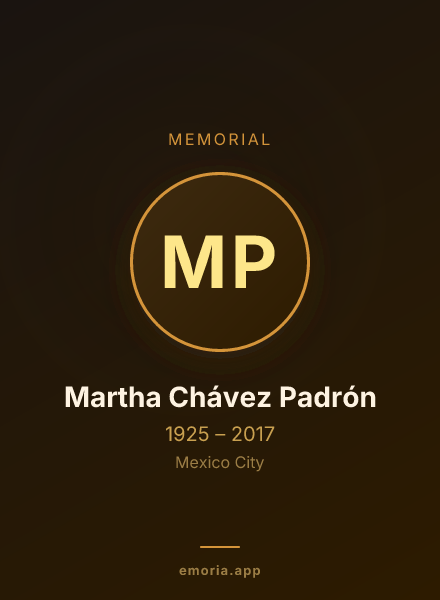Memorial portrait of Martha Chávez Padrón