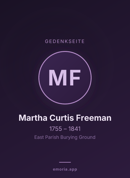 Gedenkportrait von Martha Curtis Freeman