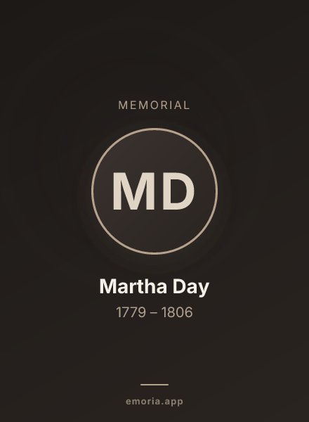 Memorial portrait of Martha Day