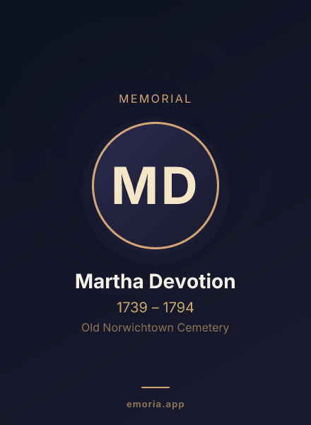 Memorial portrait of Martha Devotion