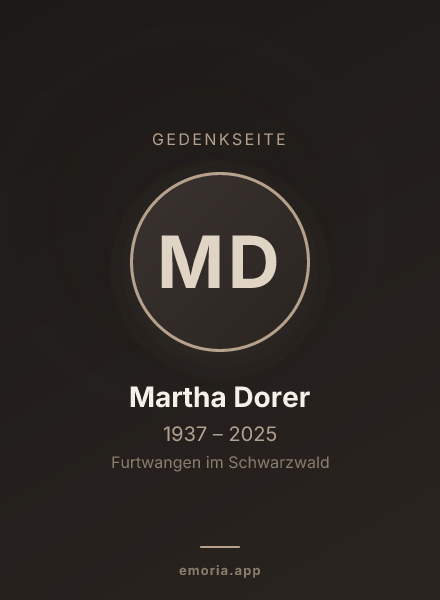 Gedenkportrait von Martha Dorer