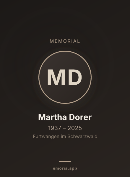 Memorial portrait of Martha Dorer
