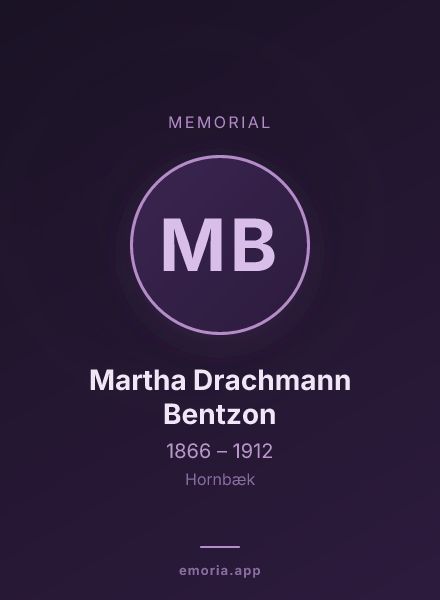 Memorial portrait of Martha Drachmann Bentzon