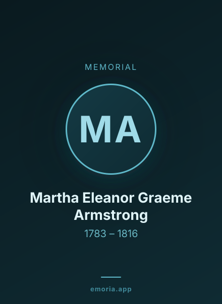 Memorial portrait of Martha Eleanor Graeme Armstrong