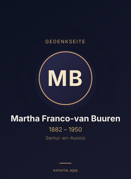 Gedenkportrait von Martha Franco-van Buuren
