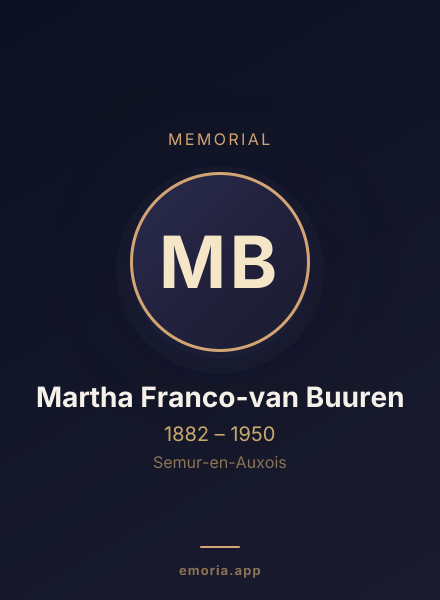 Memorial portrait of Martha Franco-van Buuren