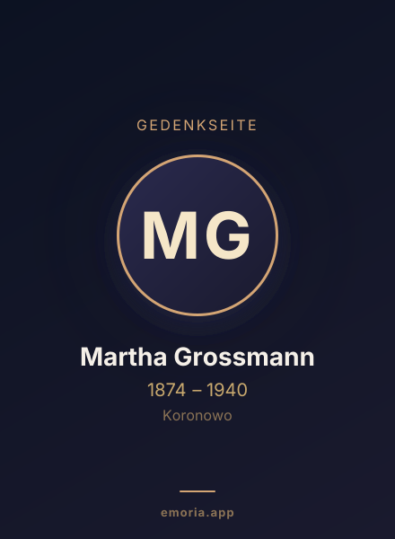 Gedenkportrait von Martha Grossmann