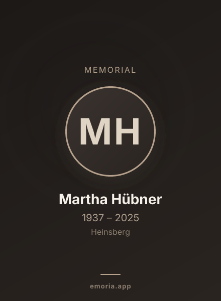 Memorial portrait of Martha Hübner