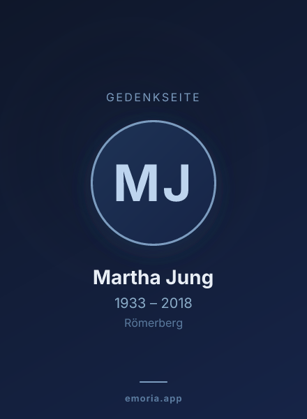 Gedenkportrait von Martha Jung