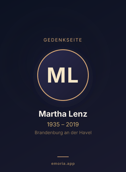Gedenkportrait von Martha Lenz