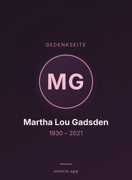 Gedenkportrait von Martha Lou Gadsden