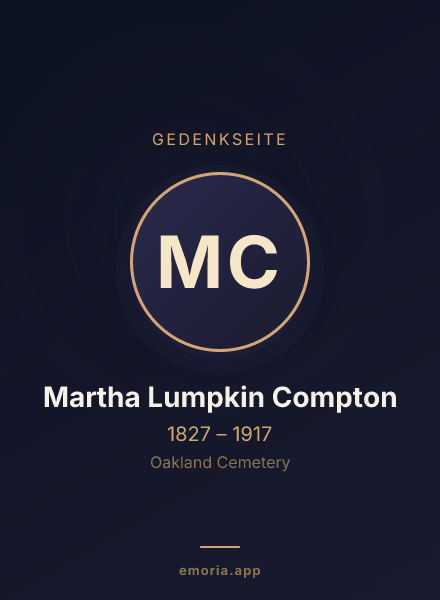 Gedenkportrait von Martha Lumpkin Compton