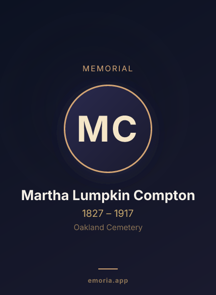 Memorial portrait of Martha Lumpkin Compton