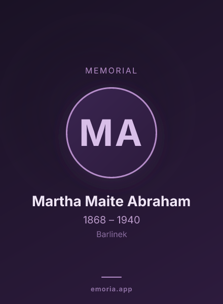 Memorial portrait of Martha Maite Abraham